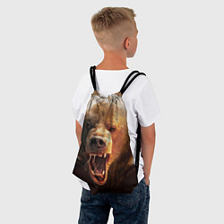 Рюкзак-мешок Рык медведя, цвет: 3D-принт — фото 2
