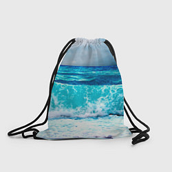 Рюкзак-мешок Волны, цвет: 3D-принт