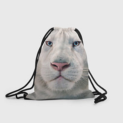 Рюкзак-мешок Взгляд белого льва, цвет: 3D-принт