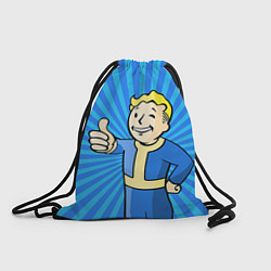 Рюкзак-мешок Fallout Blue, цвет: 3D-принт