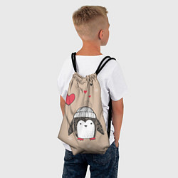 Рюкзак-мешок Пингвин с шариком, цвет: 3D-принт — фото 2