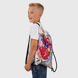 Рюкзак-мешок Цветочное сердце, цвет: 3D-принт — фото 2