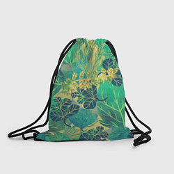 Рюкзак-мешок Узор из листьев, цвет: 3D-принт