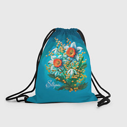 Рюкзак-мешок 8 марта ретро, цвет: 3D-принт