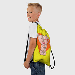 Рюкзак-мешок Мишка с цветочками, цвет: 3D-принт — фото 2