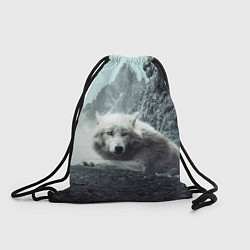 Рюкзак-мешок Волк в горах, цвет: 3D-принт