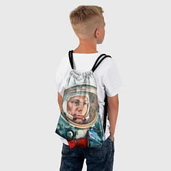 Рюкзак-мешок Гагарин в полете, цвет: 3D-принт — фото 2