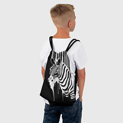 Рюкзак-мешок Жидкая зебра, цвет: 3D-принт — фото 2