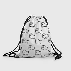 Рюкзак-мешок Undertale Annoying dog white, цвет: 3D-принт