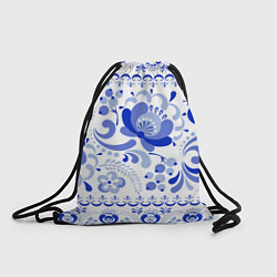 Рюкзак-мешок Гжель 2, цвет: 3D-принт