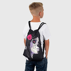 Рюкзак-мешок День мертвецов - девушка, цвет: 3D-принт — фото 2
