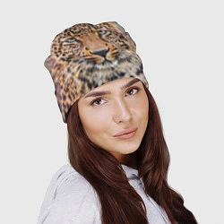 Шапка Грустный леопард, цвет: 3D-принт — фото 2