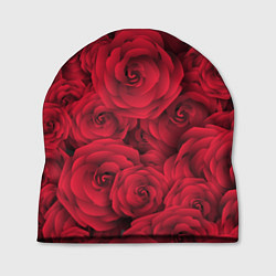Шапка Красные розы, цвет: 3D-принт