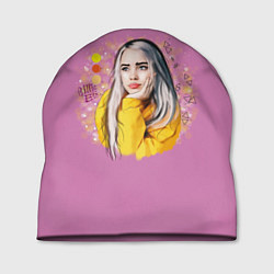 Шапка Billie Eilish Pink Art, цвет: 3D-принт