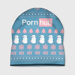 Шапка Pornhub - christmas sweater, цвет: 3D-принт