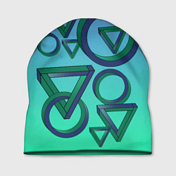 Шапка Иллюзия треугольники и круги, цвет: 3D-принт