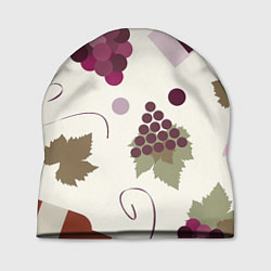 Шапка Виноград и винишко, цвет: 3D-принт