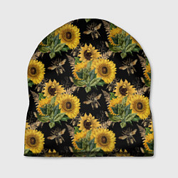 Шапка Fashion Sunflowers and bees