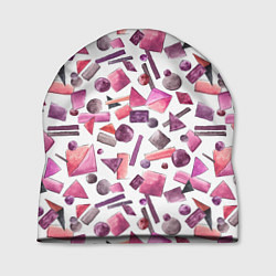 Шапка Геометрический розовый, цвет: 3D-принт