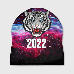 Шапка ЧЁРНЫЙ ТИГР НОВЫЙ ГОД 2022 GRAY TIGER NEW YEAR