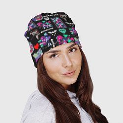 Шапка DELTARUNE PATTERN ART ГЕРОИ ДЕЛЬТАРУН, цвет: 3D-принт — фото 2