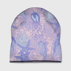 Шапка Морские коньки и медузы, цвет: 3D-принт