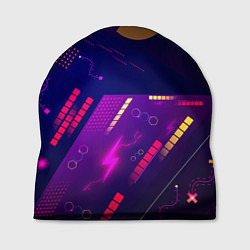 Шапка Cyber neon pattern Vanguard