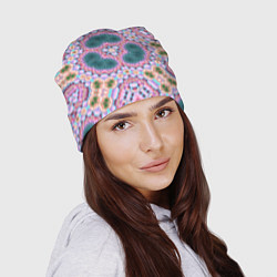 Шапка ЦВЕТНОЙ УЗОР КАЛЕЙДОСКОПА, цвет: 3D-принт — фото 2