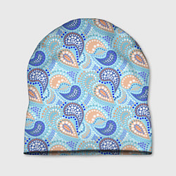 Шапка Турецкий огурец Turkish cucumber blue pattern