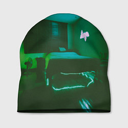 Шапка Неоновая спальня - Зелёный, цвет: 3D-принт