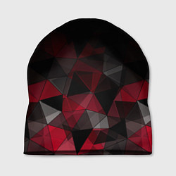 Шапка Черно-красный геометрический, цвет: 3D-принт