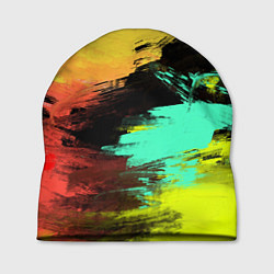 Шапка Яркий красочный гранж, цвет: 3D-принт