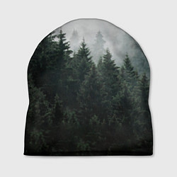 Шапка Туманный хвойный лес, цвет: 3D-принт