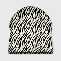 Шапка Тигровый полосатый узор-черные, бежевые полосы на, цвет: 3D-принт