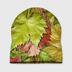 Шапка Осенние листья клёна - паттерн, цвет: 3D-принт