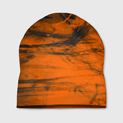 Шапка Абстрактная оранжевая поверхность и чёрные тени, цвет: 3D-принт