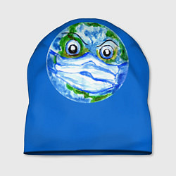Шапка Злая планета Земля в маске