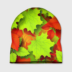 Шапка Зелёные осенние листья