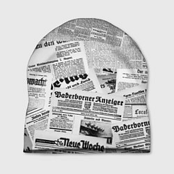 Шапка Газетный коллаж, цвет: 3D-принт
