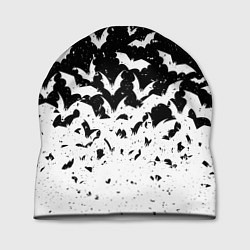 Шапка Black and white bat pattern, цвет: 3D-принт