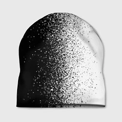 Шапка Брызги красок - Черно-белый, цвет: 3D-принт