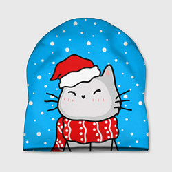 Шапка Снегопад - котик в шапочке, цвет: 3D-принт