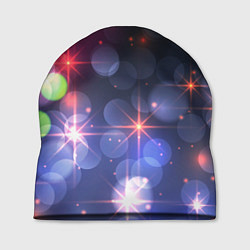 Шапка Поп арт неоновые звезды космического неба, цвет: 3D-принт