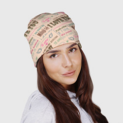 Шапка Ретро дизайн про любовь, цвет: 3D-принт — фото 2