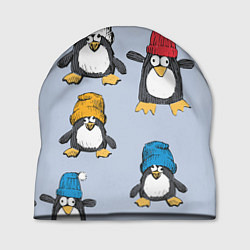 Шапка Смешные пингвины, цвет: 3D-принт