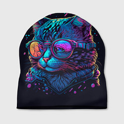 Шапка Кот неоновый, цвет: 3D-принт