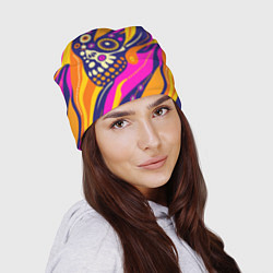 Шапка Абстрактный узор мексиканская чупакабра, цвет: 3D-принт — фото 2
