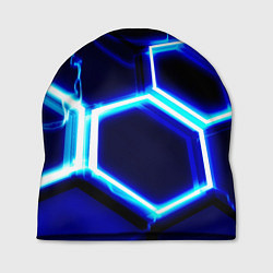 Шапка Neon abstraction plates storm, цвет: 3D-принт