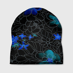 Шапка Неоновые цветы, цвет: 3D-принт