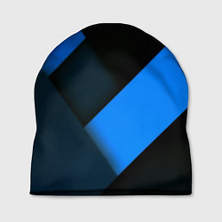 Шапка Геометрия синие полосы, цвет: 3D-принт